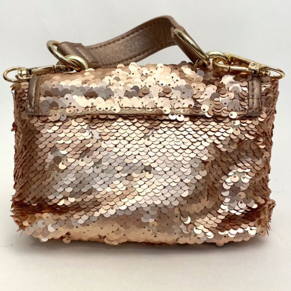 NWT Steve Madden Blush Color Sequin Mini Handbag  6.5 x 4.5 - Picture 3 of 13